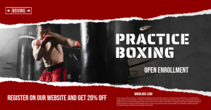 Boxing Training auf Facebook geteiltes Bild template