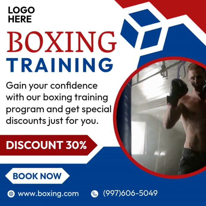 Boxing Training Instagram Ad Template | PosterMyWall