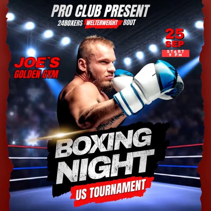 Plantilla de Boxing Video Ads | PosterMyWall