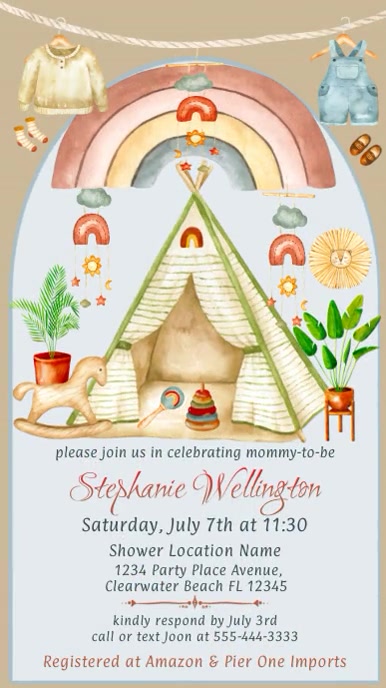 Baby Shower Invitation Template | PosterMyWall