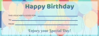 boy Happy Birthday Gift Certificate Template Cover na Larawan ng Facebook