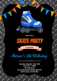 Skate Party Invitation Template PosterMyWall