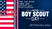 Boy scout flyer Цифровой дисплей (16 : 9) template