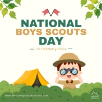 Boy Scouts Day Post Message Instagram template