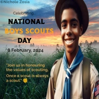 Boys scouts day Publicação no Instagram template