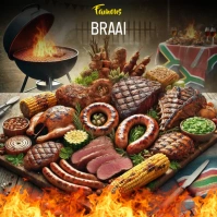 Braai South African BBQ Instagram Post template