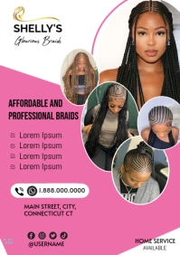 Braids Poster A5 template