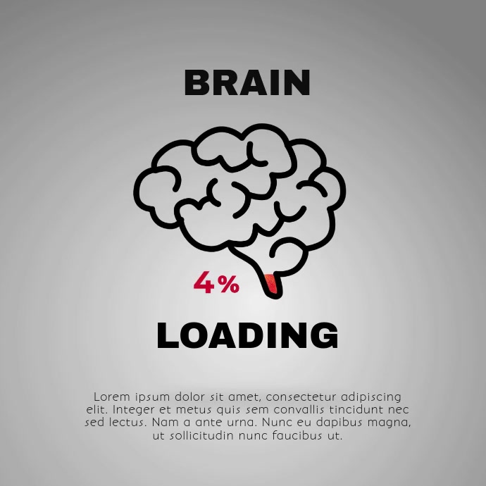 Brain Knowledge Loading Post Template | PosterMyWall