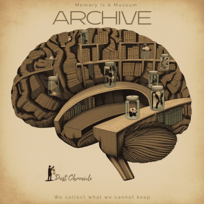 Brain Library Memory Jars Nostalgia Surreal Anatomy Art Album Cover ...