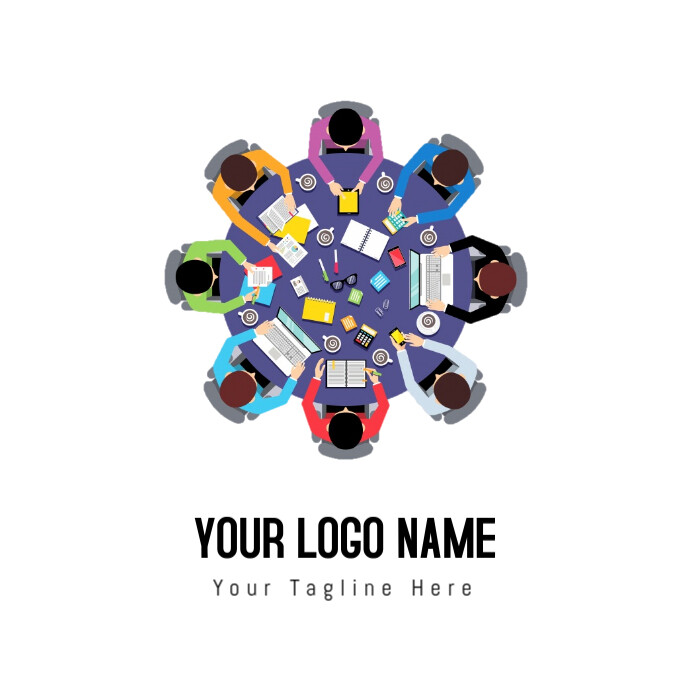 Modèle Brainstorming Meeting Teamwork Logo | PosterMyWall