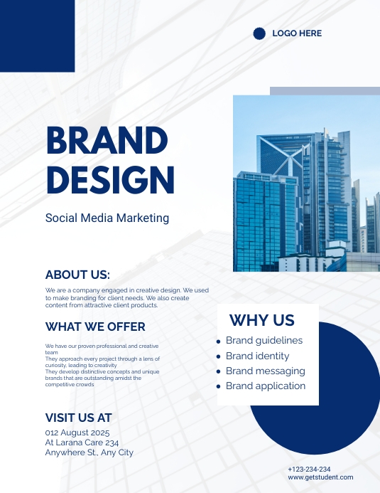 brand design flyer template