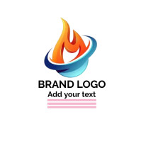 Photography white and orange logo black backg Template | PosterMyWall