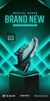Brand New Shoes Spanduk Gulir Atas 3' × 6' template