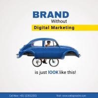 Brand without digital marketing Post Instagram template