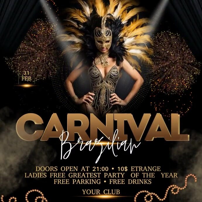 Brazilian Carnival Publicação no Instagram template