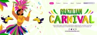 Brazilian Carnival Landing Page Facebook-omslagfoto template