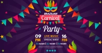 Brazilian Carnival Party Banner Imagen Compartida en Facebook template