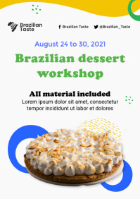 Brazilian food poster A4 template