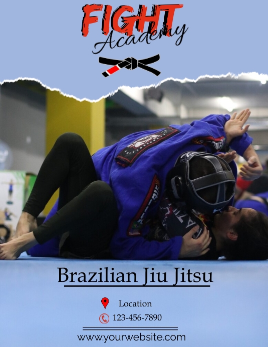 Brazilian Jiu Jitsu Volante (Carta US) template