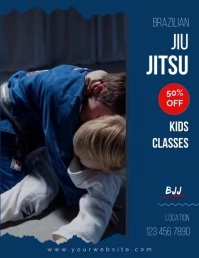 Brazilian Jiu Jitsu video Volante (Carta US) template
