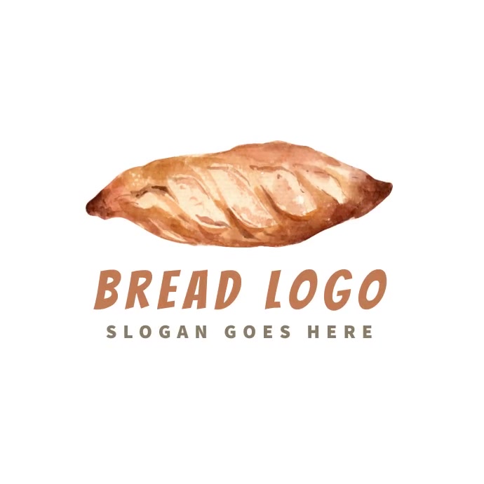 bread bakery baked editable logo Logotipo template