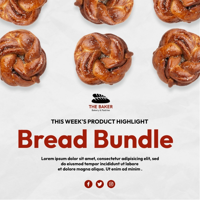 Bread Bundle Ads Instagram Post template