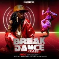 Break Dance Ads Quadrato (1:1) template