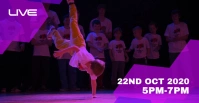 Break dance class Facebook Event Cover template