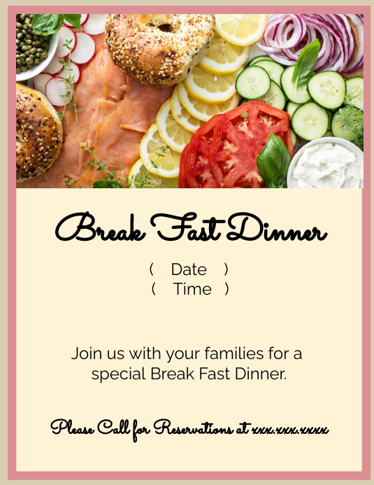 Plantilla de Break Fast Dinner | PosterMyWall