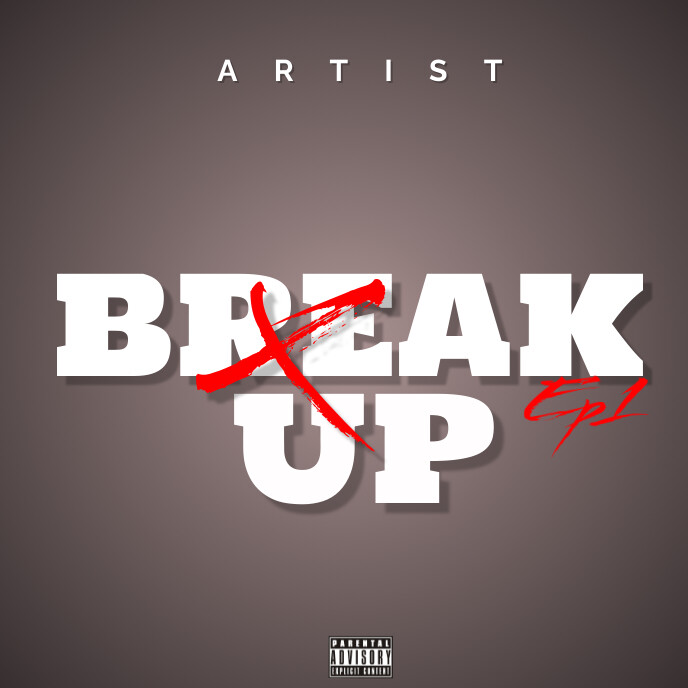 Break Up Song Album Cover template