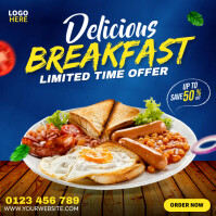 Breakfast Promo Design Breakfast Food Ads Template | PosterMyWall