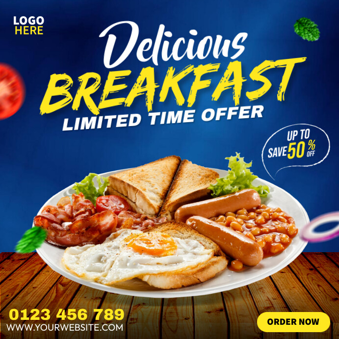 Breakfast Ads Template | PosterMyWall
