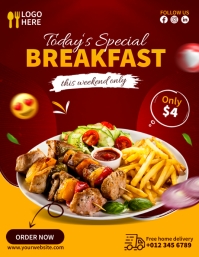 Breakfast Menu Ads Template | PosterMyWall