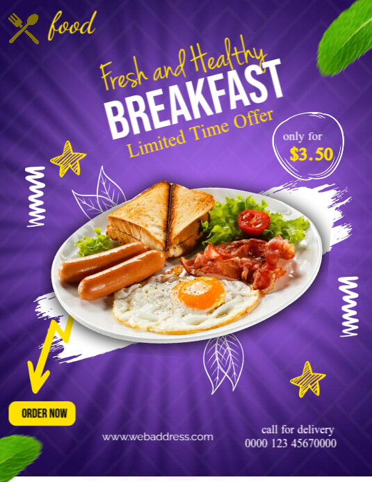 Breakfast Ads Template | PosterMyWall