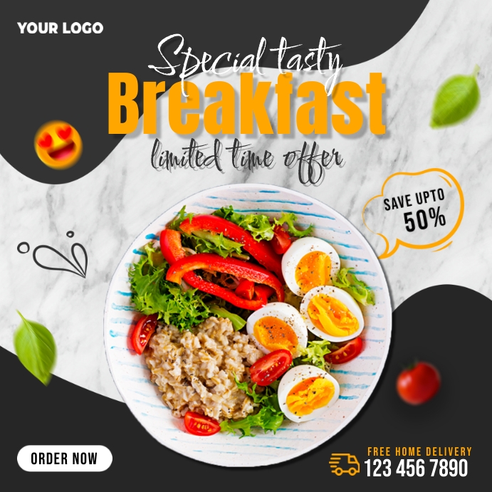 Copy of Breakfast Ads | PosterMyWall