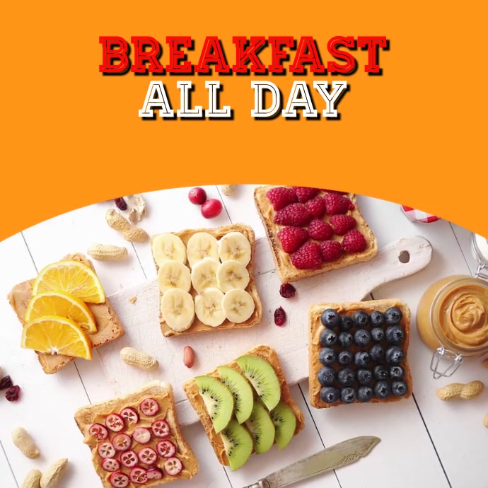 Breakfast all days Template | PosterMyWall