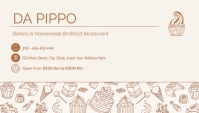 breakfast bar professional business card Carte de visite template