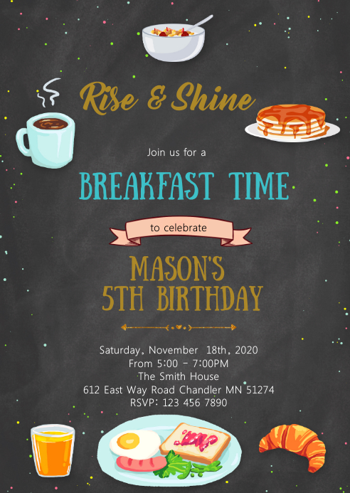 Modele Invitation Anniversaire Petit Dejeuner Postermywall Modele Invitation Anniversaire Petit Dejeuner Postermywall