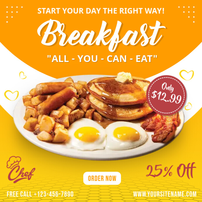 Breakfast Promo Design Modèle Breakfast Promotion | PosterMyWall