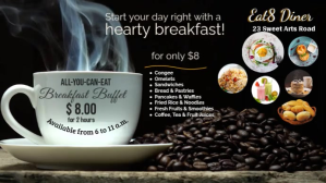 Breakfast buffet video template Digital Display (16:9)