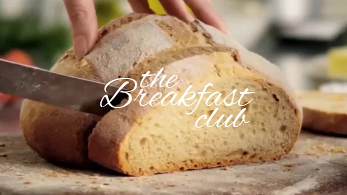 Breakfast club restaurant Facebook Cover Video (16:9) template