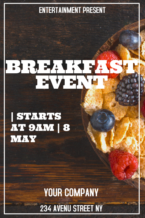 Breakfast event flyer template | PosterMyWall