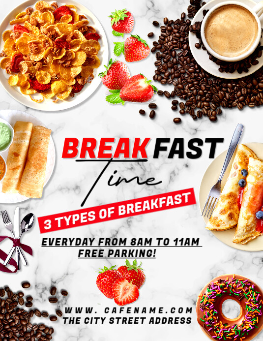 BREAKFAST FLYER template