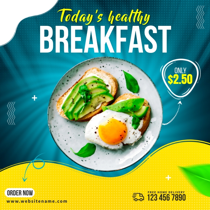 Breakfast Food Ads Template | PosterMyWall