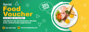 Verde Food Voucher Facebook Cover Photo Template