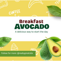 Breakfast Ideas  Avocado Lovers Instagram Post template