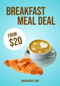 Breakfast meal A3 template