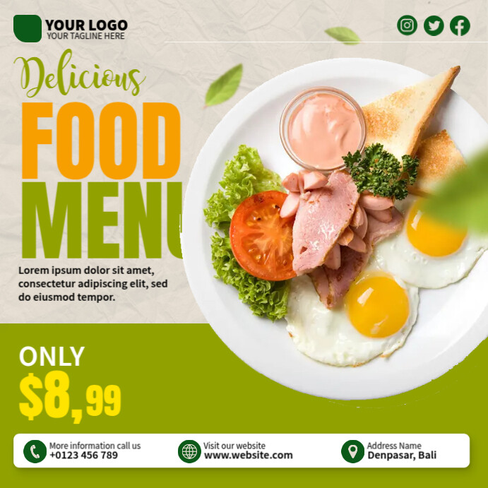Copy of Breakfast Menu Ads | PosterMyWall