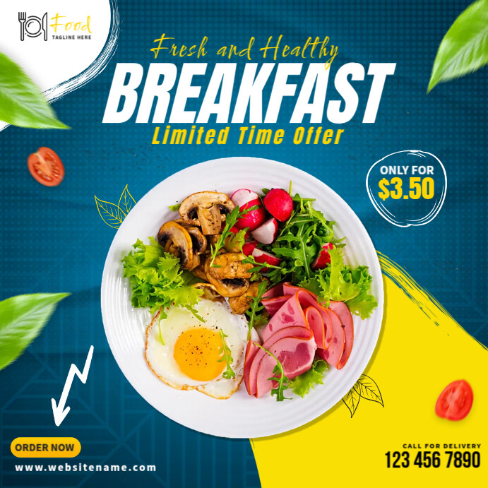 Breakfast Menu Ads Template | PosterMyWall