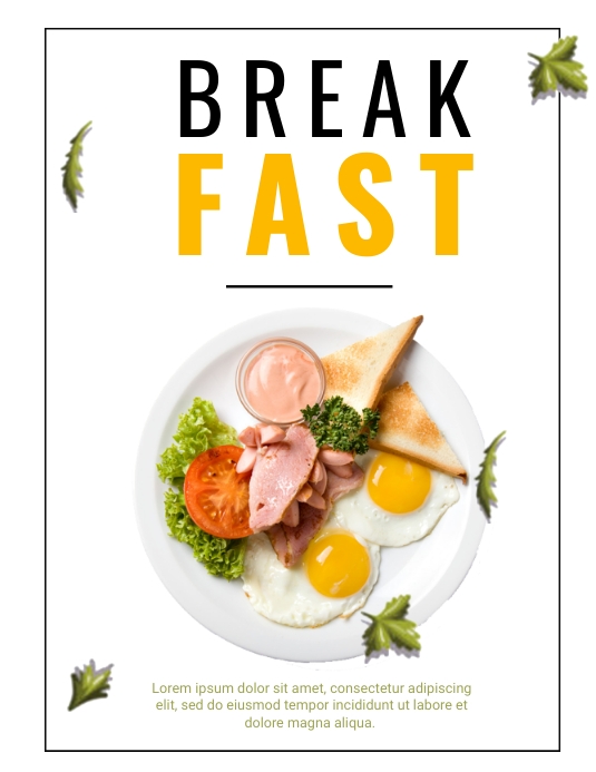 Breakfast Menu Ads Template | PosterMyWall